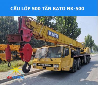 THUÊ XE CẨU BÁNH LỐP 500 TẤN KATO NK-500